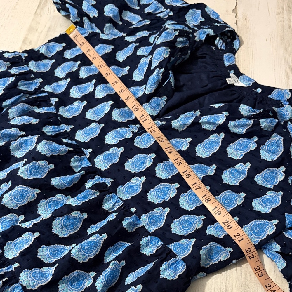Crown & Ivy Blue and White Paisley Patterned Midi Dress Size 1X - Picture 9 of 11